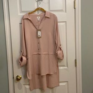 Tunic by b New York size large pale muted pink